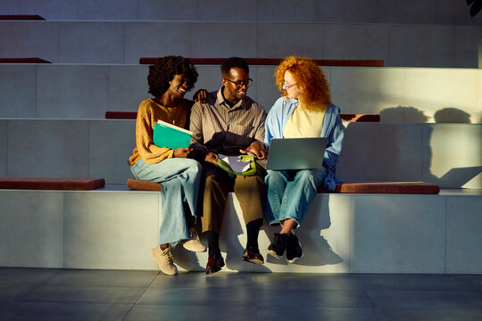 Group of Friends Studying Together