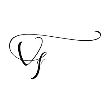 VF initials Handwriting signature logo. VF Hand drawn Calligraphy lettering Vector. VF  letter real estate, beauty, photography letter logo design. VF Logo