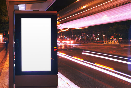 Lisboa Bus Stop Poster Mockup