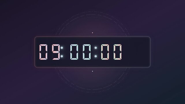 Digital Clock Soft Crossfade Pastel Dream Clock Time SVG Animation 4K | Seamless Loop