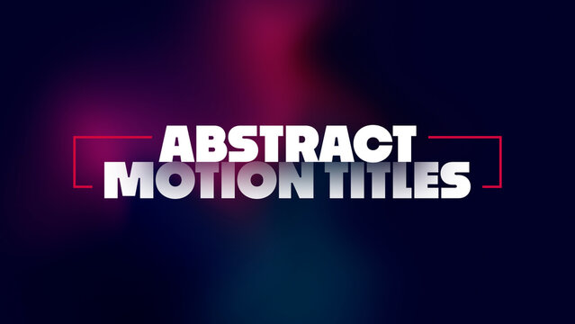 Abstract Motion Titles with Colorful Background