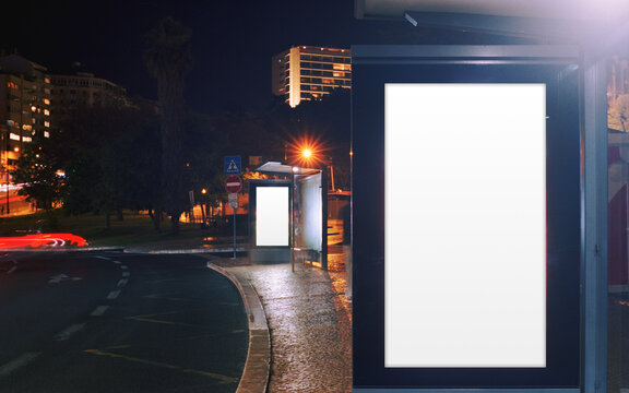 Two Bus Shelter Poster Mockups