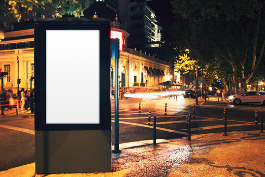 Poster Mockup and Night Crowd