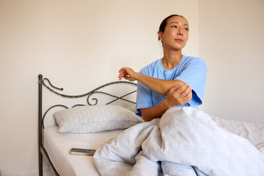 Woman wakes up