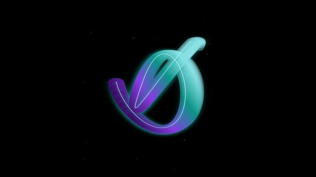 Abstract Swirling Gradient Loop Animation on Black Background