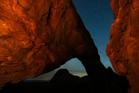 Timelapse the Milky Way in Moab in Arches National Park