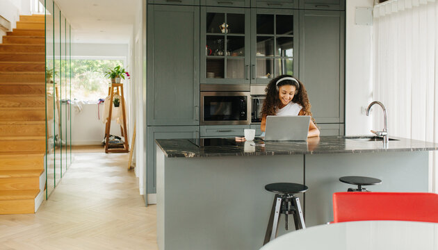 Young Woman Balancing Daily Life at Home