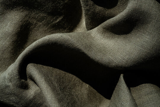 Olive green linen