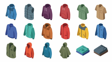 Colorful collection of various jacket styles and designs. © leonardo