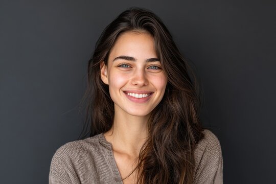 Beautiful young woman smiling portrait