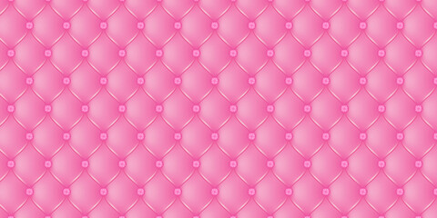 Obraz premium Pink tufted velvet upholstery texture with button details