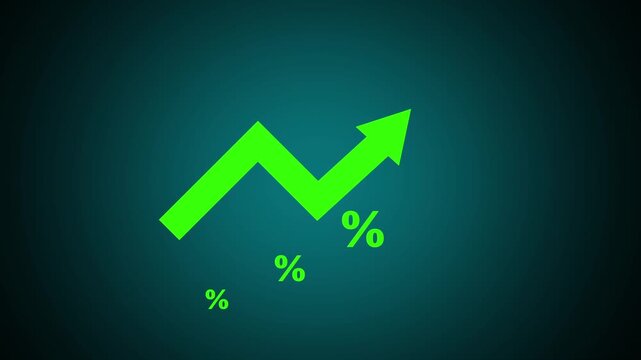 Inflation and Rising Food Prices Shopping Cart with Upward Graph Animation