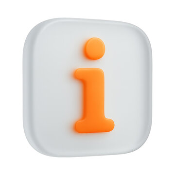 PNG 3D information icon illustration