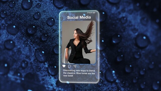 Modern Glass Social Media Card