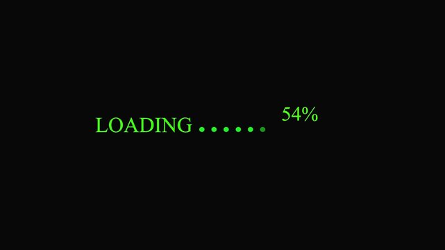 Abstract animation loading bar  Beautiful transparent background. Glow 0 to 100% Progress Bar - Cyberpunk-Style Loader 4k video Symbol of download, update,  