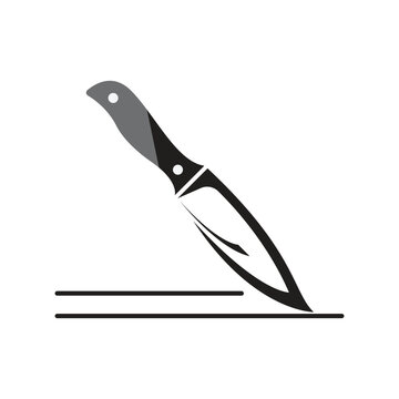 knife logo template illustration