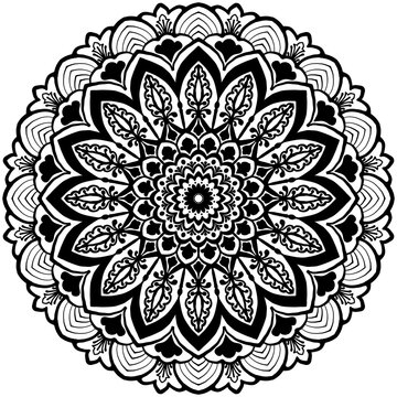 abstract floral pattern mandala