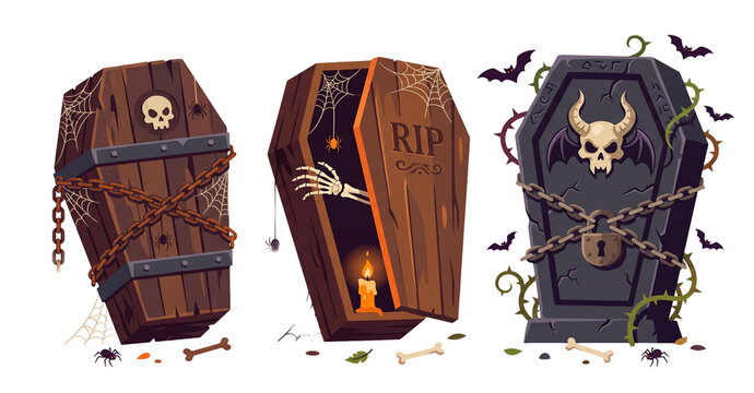 Coffin Halloween Vector