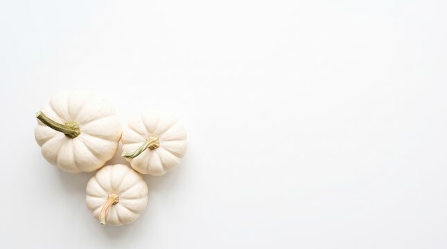 A delicate arrangement of cauliflower florets presented on a pristine white background showcasing natural textures and subtle pastel hues creating a minimalist