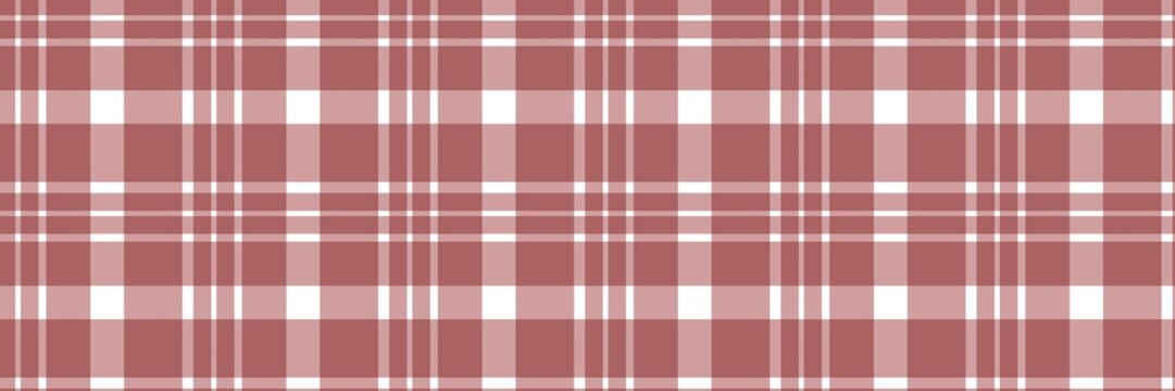 
Seamless maroon and white plaid pattern Classic checkered tartan textile texture for background