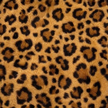 Leopard print fur texture in closeup animal pattern surface  