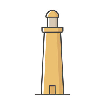 Illustration of a yellow lighthouse