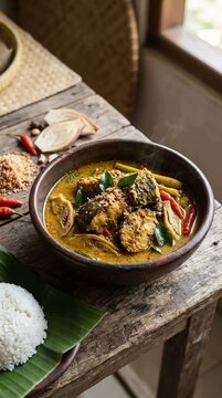 Traditional Eungkot Paya Acehnese Fish Curry from Aceh Indonesia