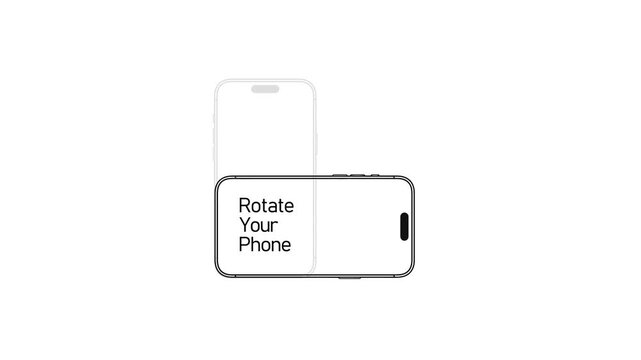 Rotate Your Phone Message Animation on Smartphone Screens Portrait to Landscape
