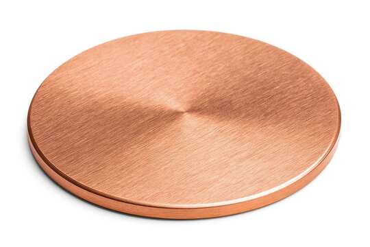 Copper Coaster Set - Brushed Finish, Stackable Design