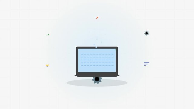 laptop computer with blank screen