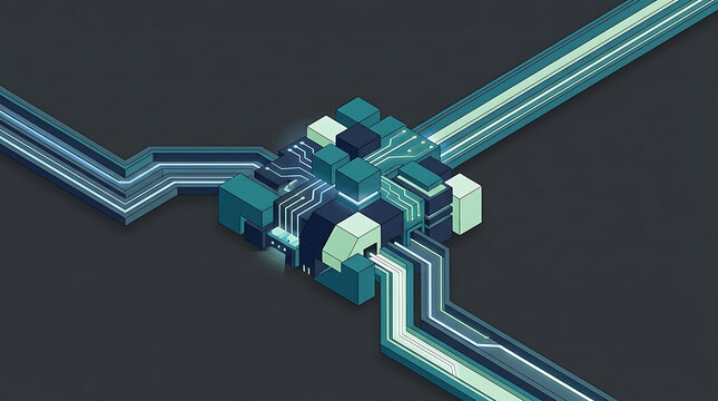 Microchip Circuit Board Hub with Data Bus Lines