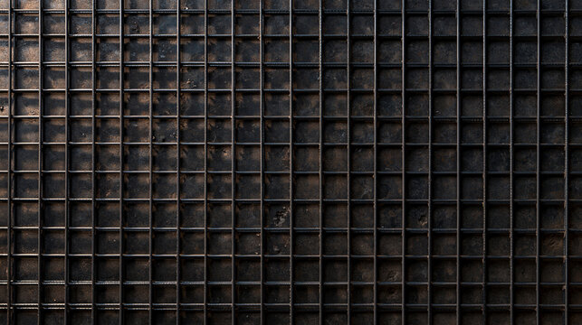 Dark Metal Grid Mesh Texture Background