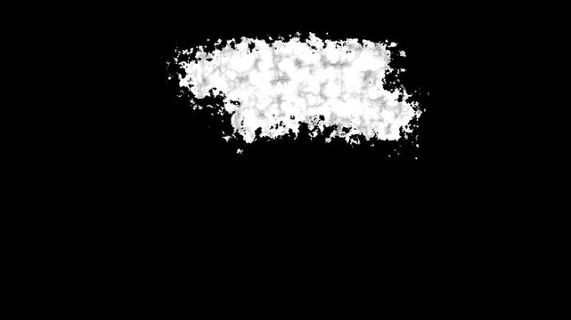 Abstract paint brush stroke shape black ink splattering flowing and washing on white background drop texture, ink transition splatter blot, artistic ink splatter splash effect 4K
