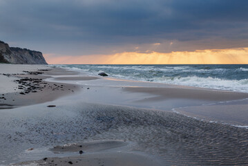 Donskoye beach at sunset of Baltic Sea. Kaliningrad region, Russia © Elena Odareeva