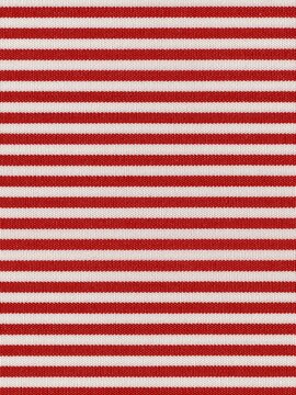 Red and white horizontal striped fabric texture background for fashion t-shirt apparel, candy cane holiday theme, and nautical pattern design