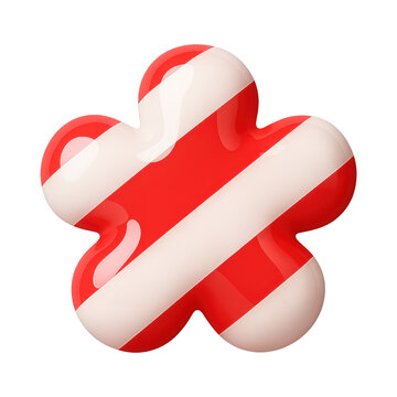 PNG Glossy red striped flower