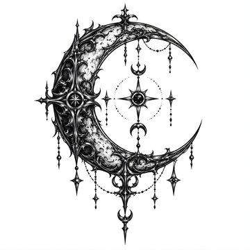 moon tattoo design