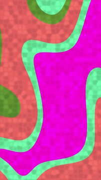 Vibrant abstract pattern with colorful flowing waves and mosaic texture design.