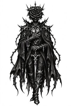 hand drawn vector illustration of an angel
