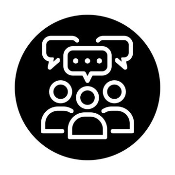 集団　会話　アイコン
