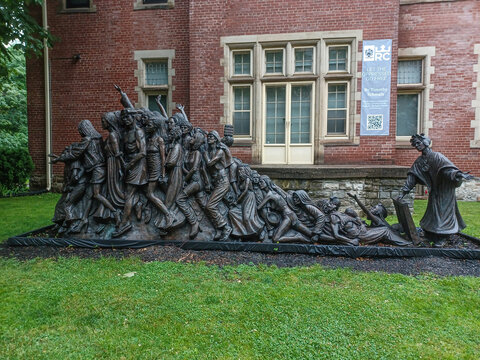 Let the Oppressed Go Free sculpture in Toronto