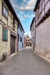 Fototapeta premium Bergheim is a French commune, located in the Haut-Rhin department, in the Alsace region.