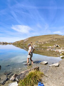lakes Pinter, Aosta valley, hiking in Italy