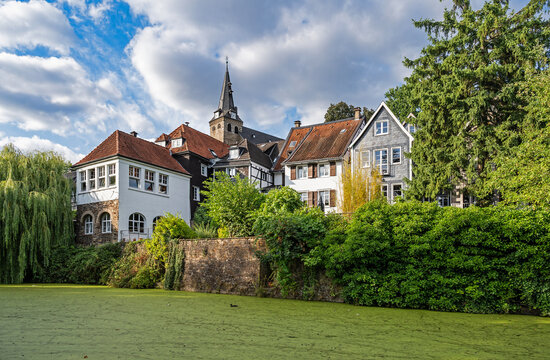 Kettwig, Essen, Nordrhein-Westfalen, Deutschland: Blick auf die Altstadt von Essen-Kettwig an der Ruhr, Deutschland