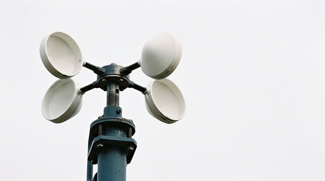 Anemometer against a bright sky
