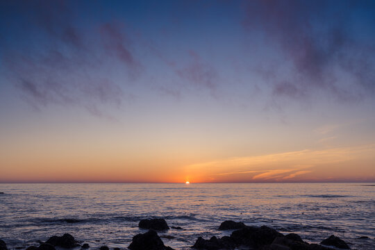 sunset over ocean