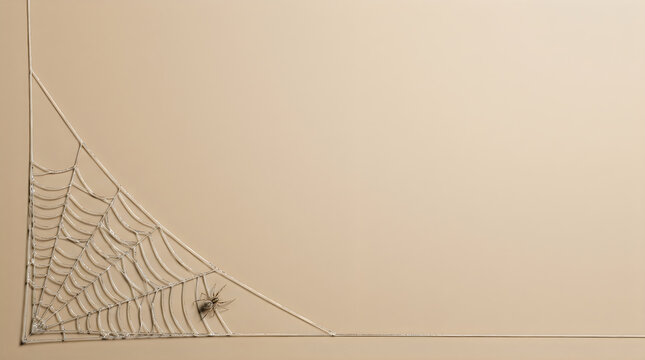 Spider sitting in a detailed web corner