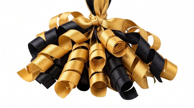 yellow dark metallic brass gilded ebony noir twirled spirals twisted loops swirls rings bow knot bundle cluster decoration ornament gift present wrap packaging celebration party