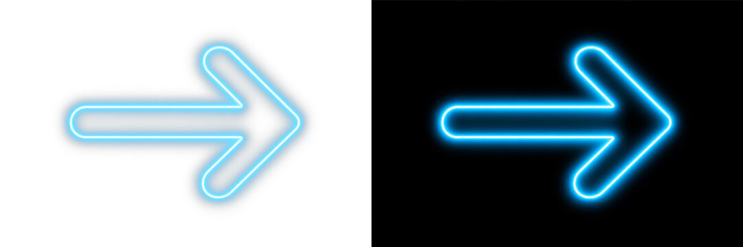 Glow soft blue arrow bright outline transparent png overlay, on transparent background