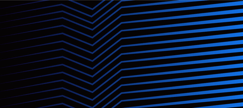 Dark abstract background with glowing blue zigzag chevron line pattern